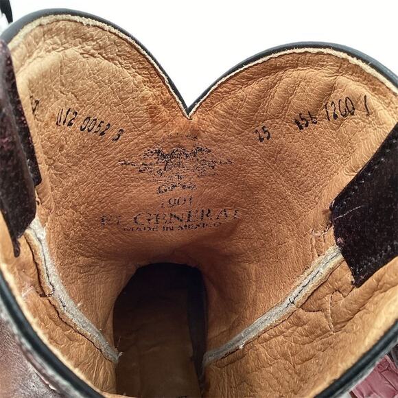 El General Kids Pink Crocodile Cowboy Boots Size 25 Casual - Picture 10 of 14